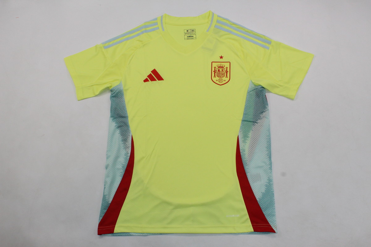 AAA Quality Spain 2024 Euro Away Yellow Soccer Jersey